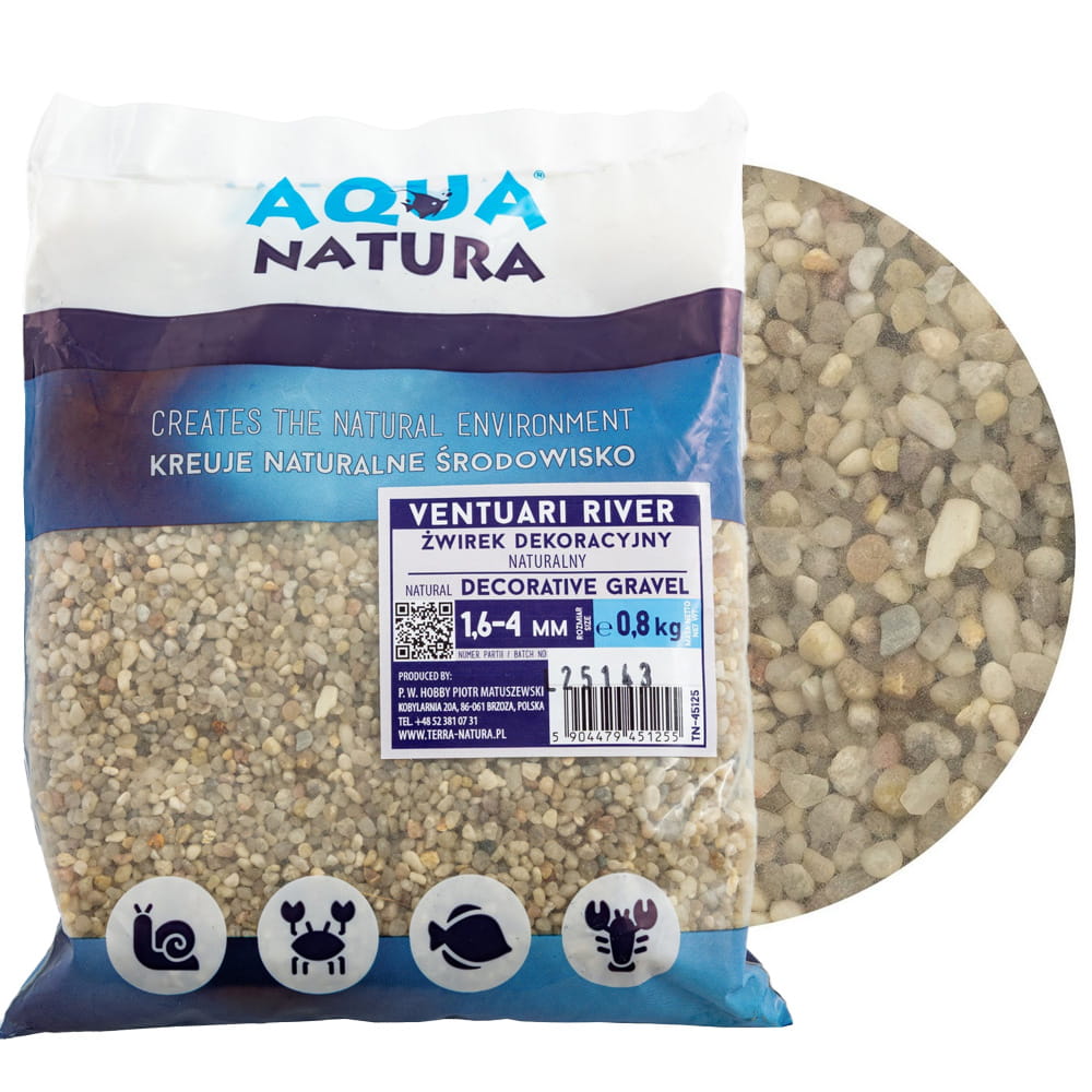 Żwirek dekoracyjny do akwarium Aqua Natura 1,6 -4,0mm 0,8kg